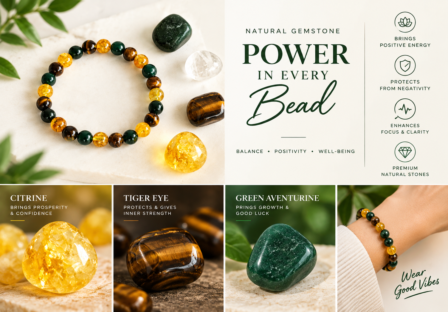 Healing stone bracelet